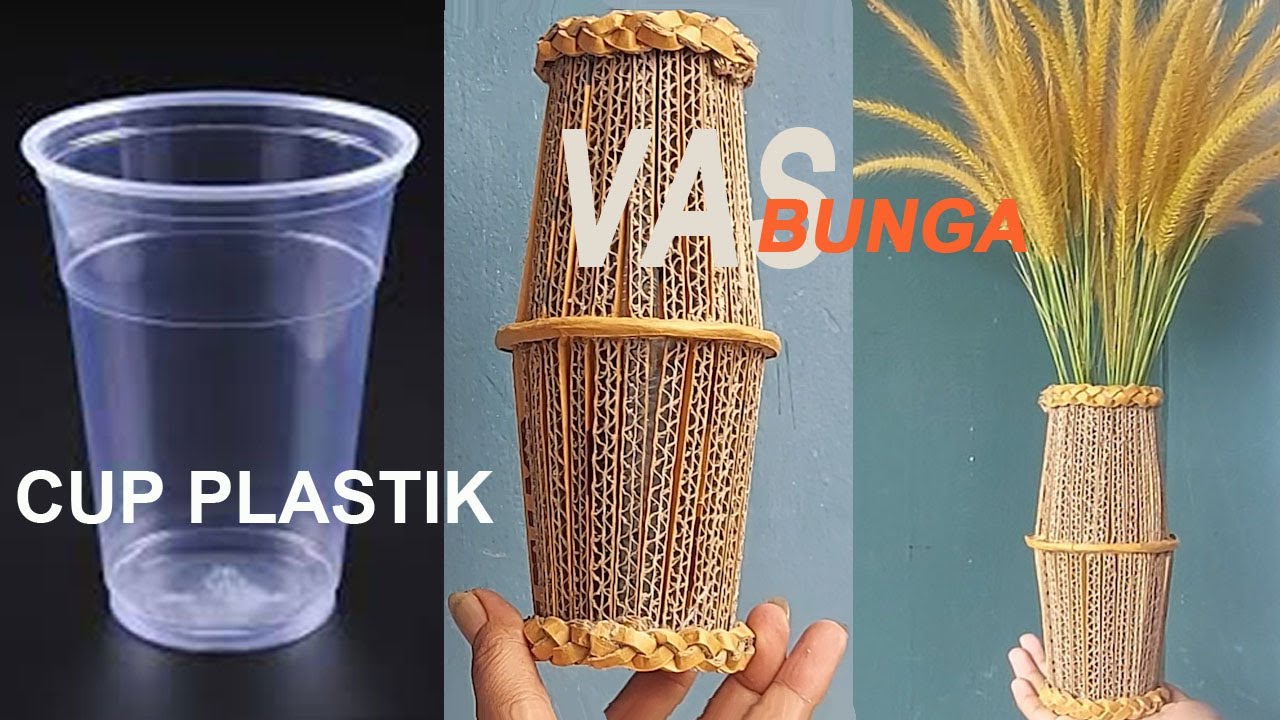 Diy - Vas Bunga dari Kardus Bekas / Flower Vases from Used Cardboard