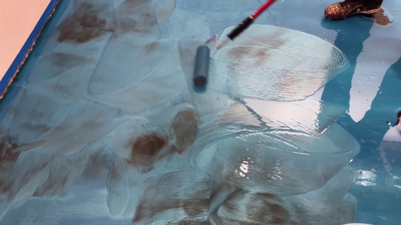 Sky Blue and Black Metallic Epoxy | Tutorial Video
