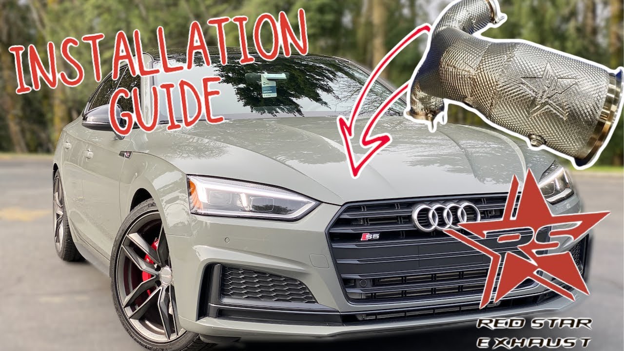 RedStar Exhaust Downpipe Install - Audi S5