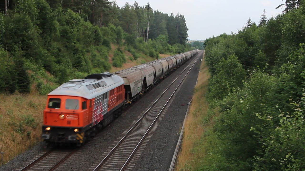 230 077 und 232 173 am Schluss mit Elbtalumleiter von Cheb über Marktredwitz nach Hof Ludmilla Sound