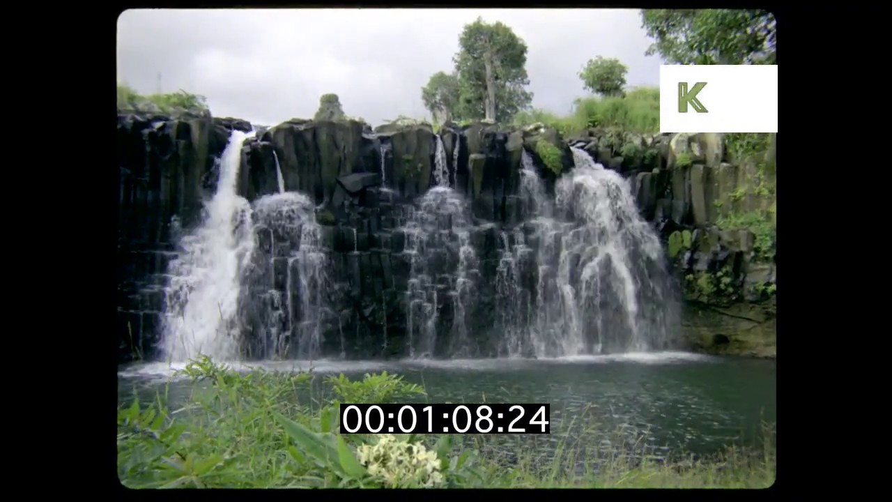 1970s, 1980s Mauritius, Landscapes, Waterfalls, HD, 35mm