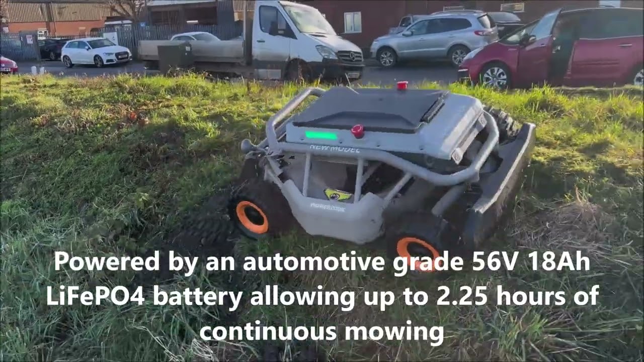Mowrator S1 Remote Controlled 21" Battery Powered Mower at Work in the UK