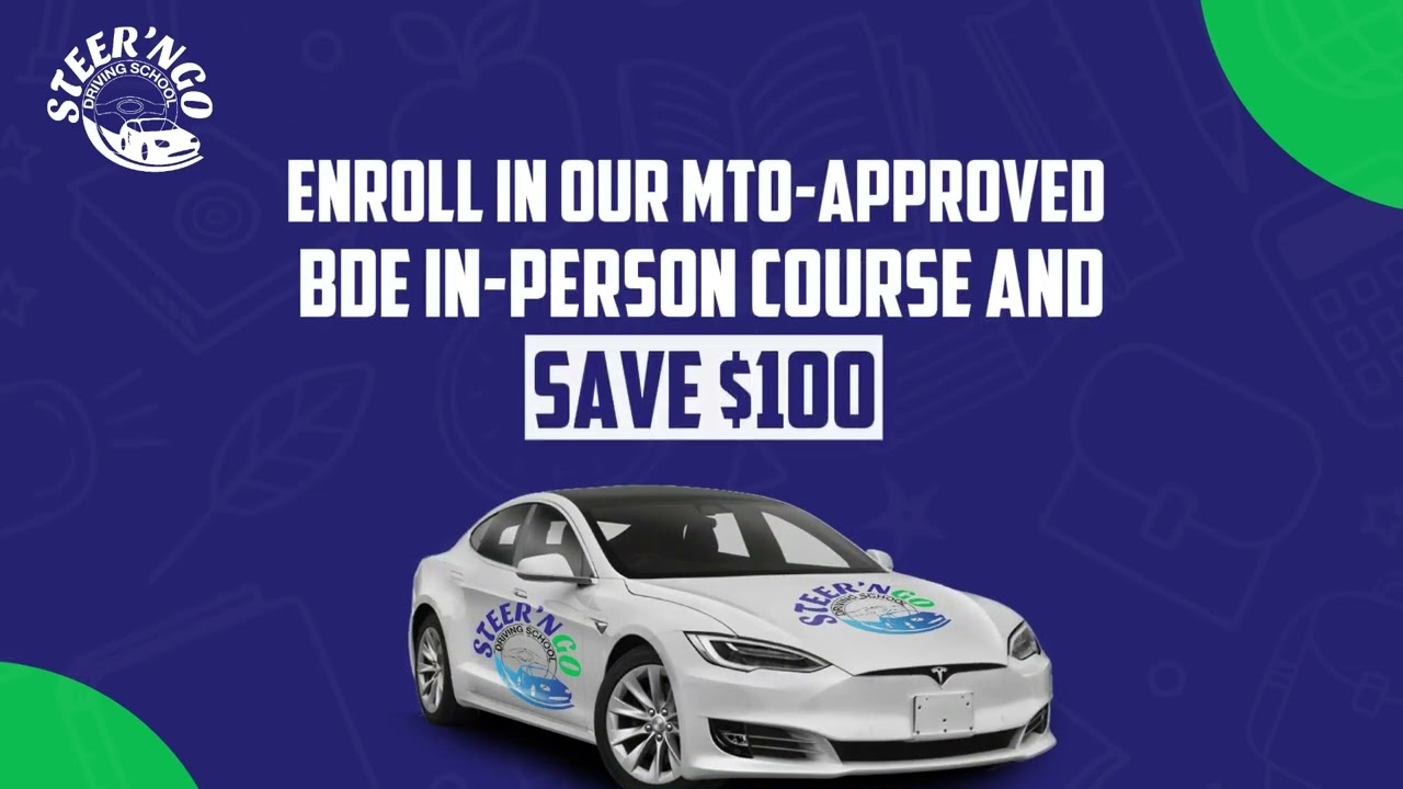 Back to School Driving Course Ottawa | Save $100 | Steer&rsquo;nGo BDE Program