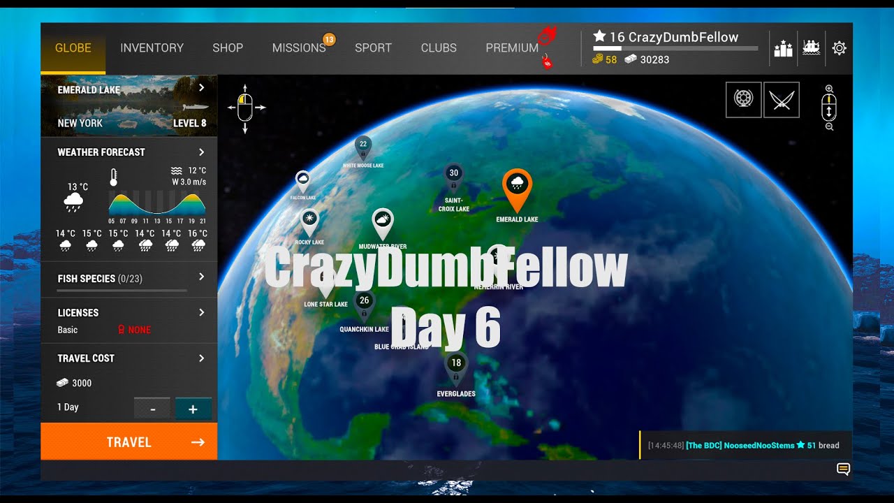 CrazyDumbFellow Day 6 Emerald Lake Fishing Planet From The Beginning Part 1