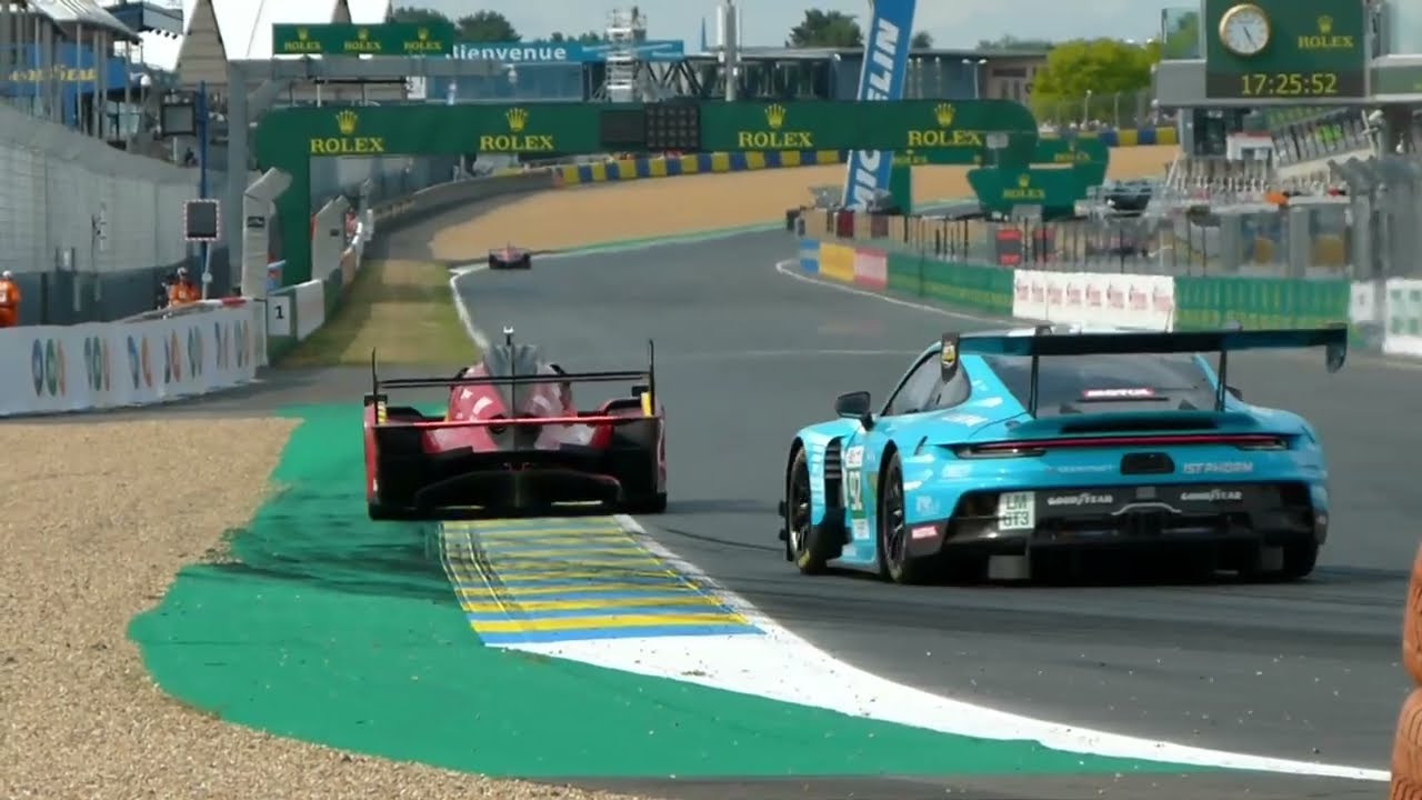 24H OF LE MANS 2025 TEST DAY PURE SOUND | PORSCHE CURVES EXIT GRANDSTANDS, MAIN STRAIGHT, ESSES EXIT