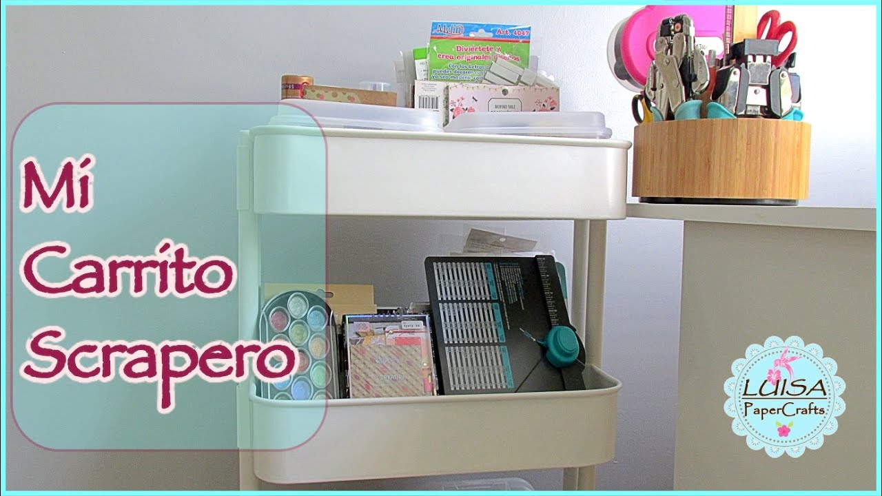 C&oacute;mo organizo material de Scrap en el Carrito Scrapero | ft. Connie Decorarte y Flamingo Scrap