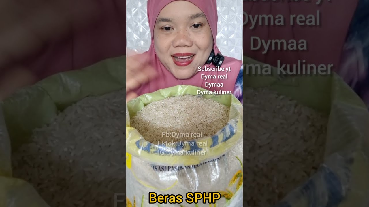 DYMA KULINER 💕Beras SPHP 💕ASMR RAW RICE EATING 💕Makan Beras Mentah #mukbang  #asmr @Dymakuliner 