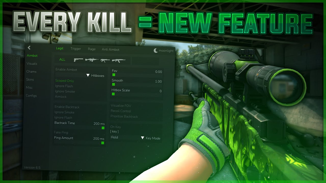 EVERY KILL i get a NEW FEATURE ft. Moonlight.uno
