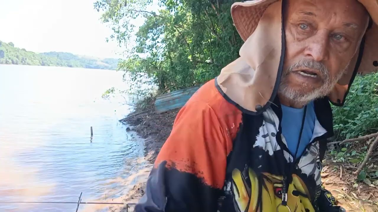 Pescando na seva com meu filho 