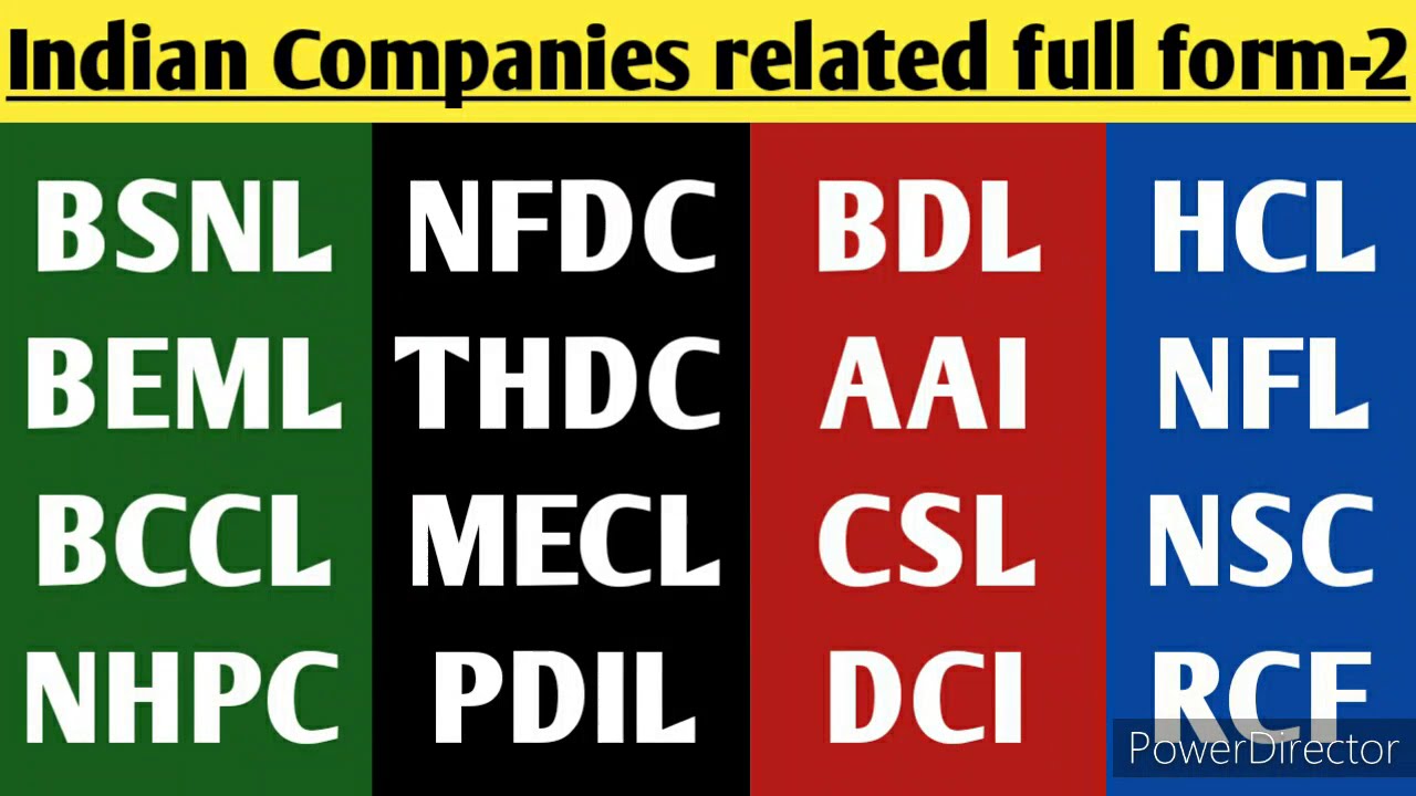 Indian Companies related full form | Part 2 | full form of BSNL | BEML | BCCL | NHPC | NFDC | THDC |