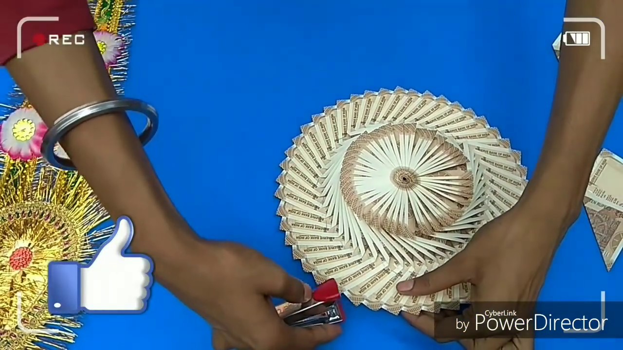 शादि मे नोट माला कि design kaise bnaye...