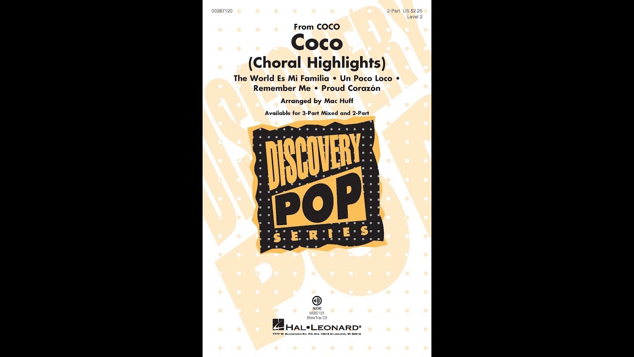 Coco (Choral Highlights) (2-Part Choir) - Arranged by Mac Huff