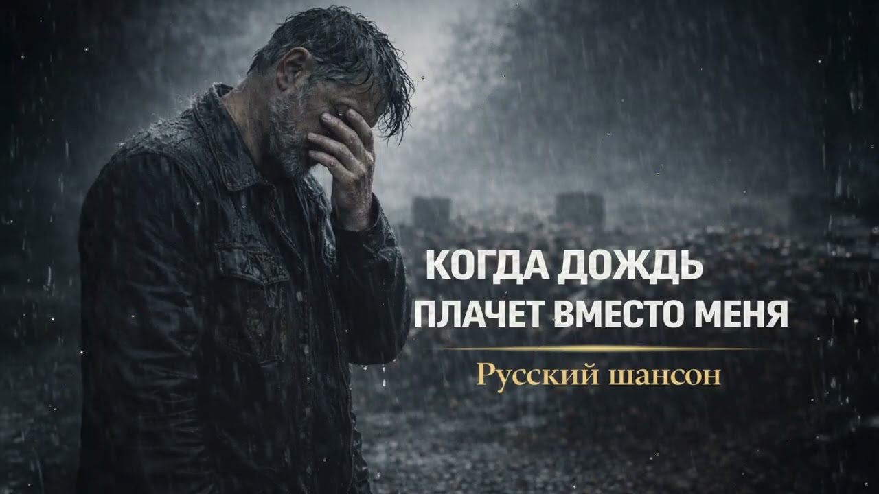 🌧️⚰️ Русский шансон для души – когда дождь плачет на кладбище вместо меня