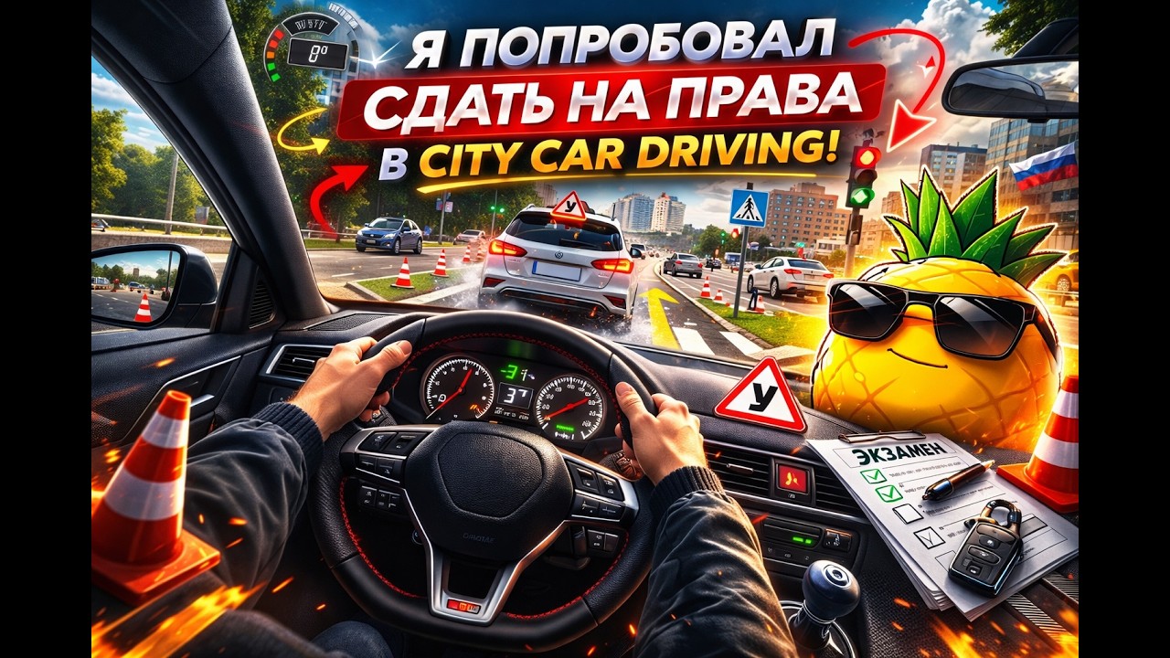 Я ПОПРОБОВАЛ СДАТЬ НА ПРАВА В CITY CAR DRIVING И ВОТ ЧТО ИЗ ЭТОГО ВЫШЛО...
