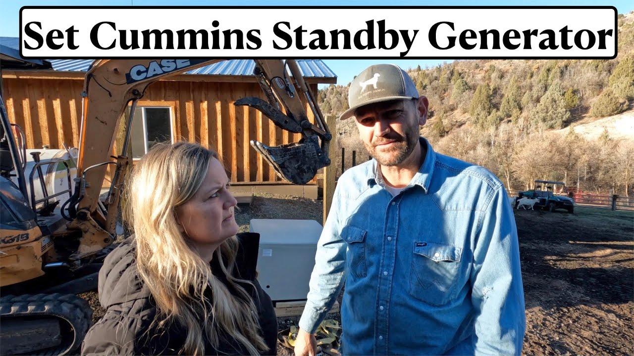 #543 - Set Beams For New Barn, Set Cummins Generator And Pad