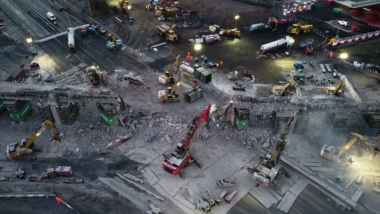 Clifton Railway Bridge Replacement Project Penrith | M6 Motorway Bridge | update 4/1/26 first light