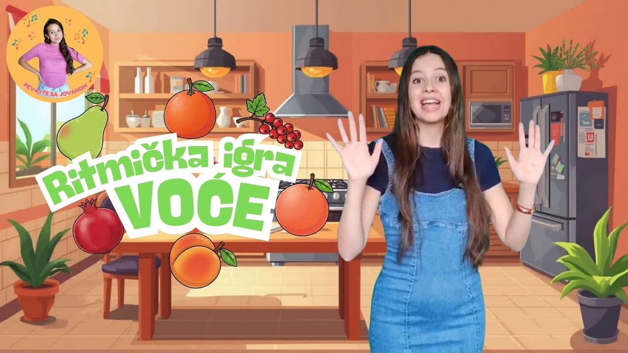 🍎Ritmička igra VOĆE🍎Izgovor slova R🍎Fruit rhythm game 🍎- Pevajte sa Jovanom🎶 | Hrana | Igre za decu