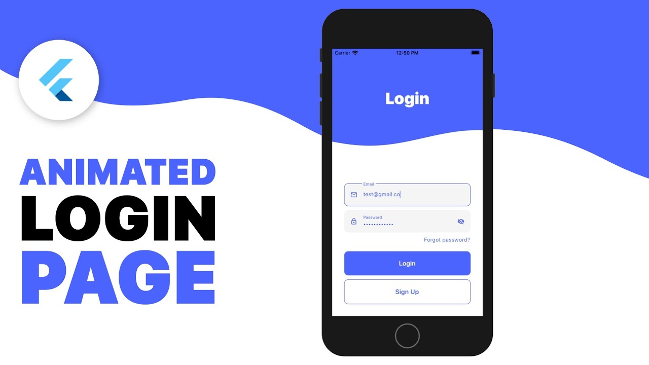 Flutter - Animated Login Page