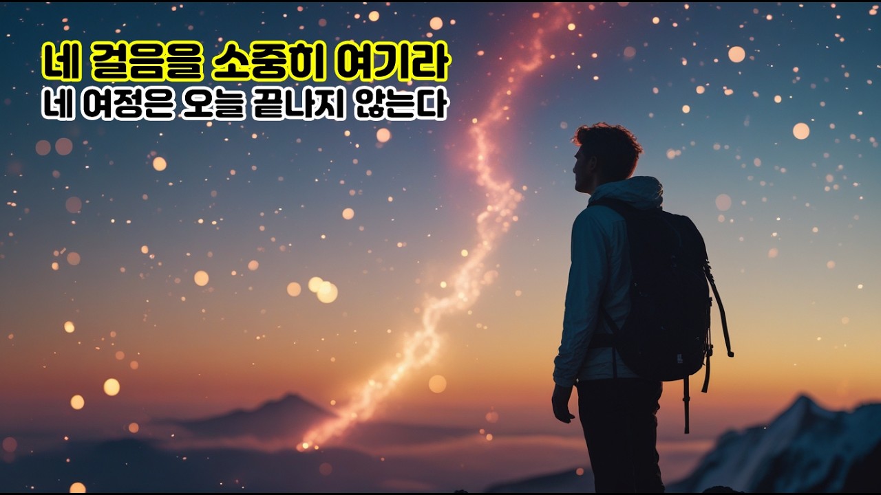 오늘 당신의 걸음을 위해 기도하게 해주세요, 왜냐하면 당신의 여정은 아직 끝나지 않았기 때문입니다.