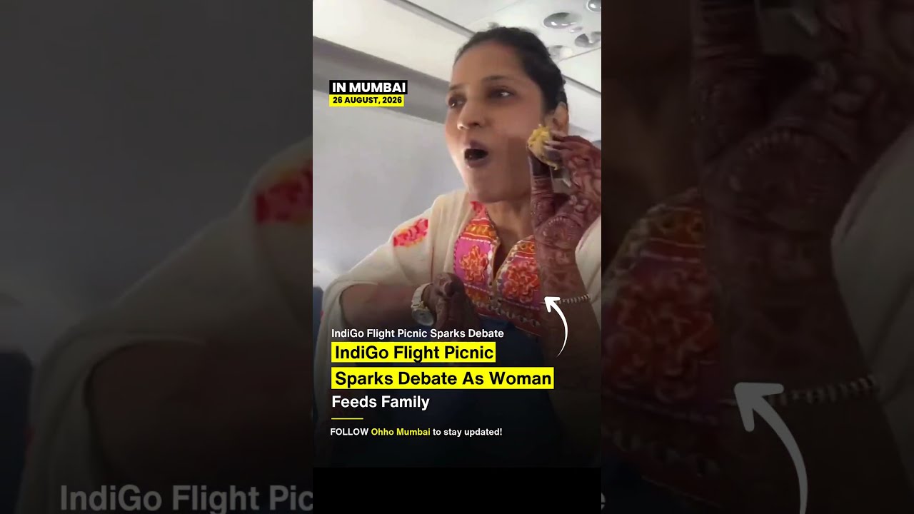 Woman serves home-cooked meal mid-air on IndiGo flight, igniting internet row! ✈️🍲👀 #shorts