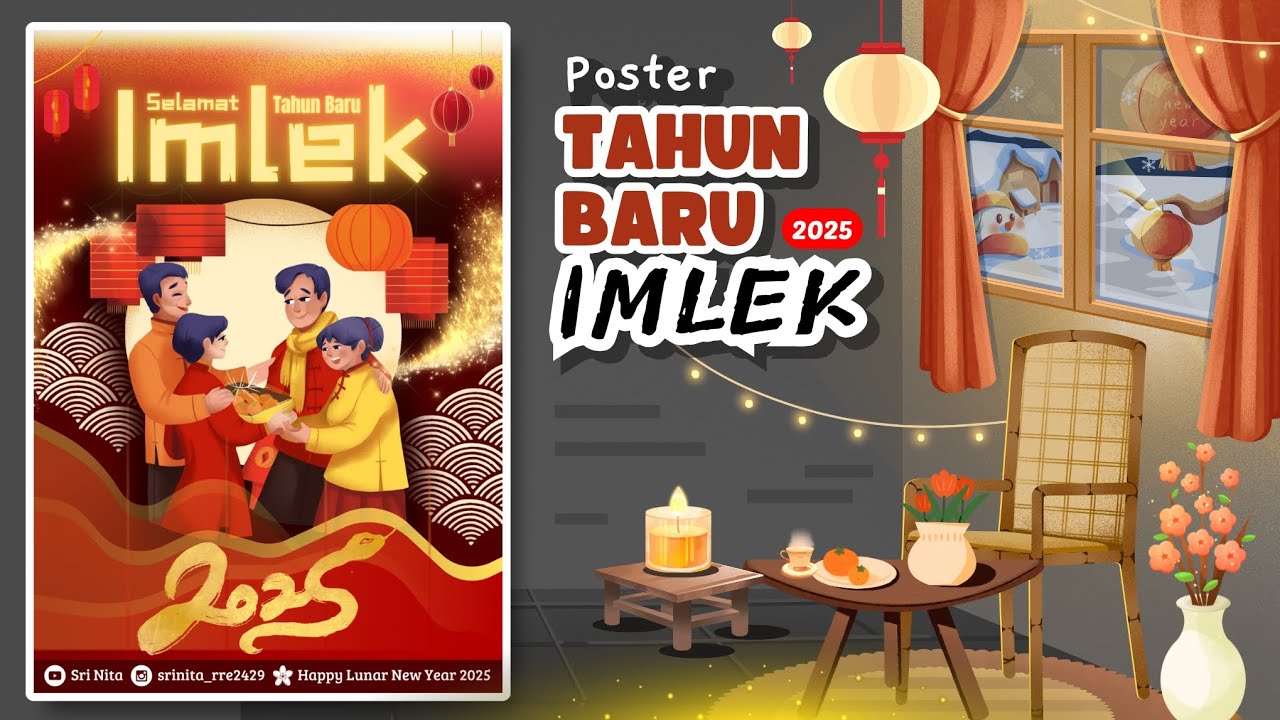 Cara Membuat Poster Tahun Baru Imlek 2025 di Canva