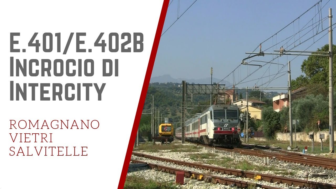 Incrocio tra Intercity a Romagnano-Vietri-Salvitelle
