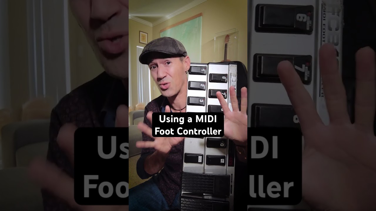 Playing with a MIDI foot controller #shorts #ableton #abletonlive #midi #midicontroller #guitar