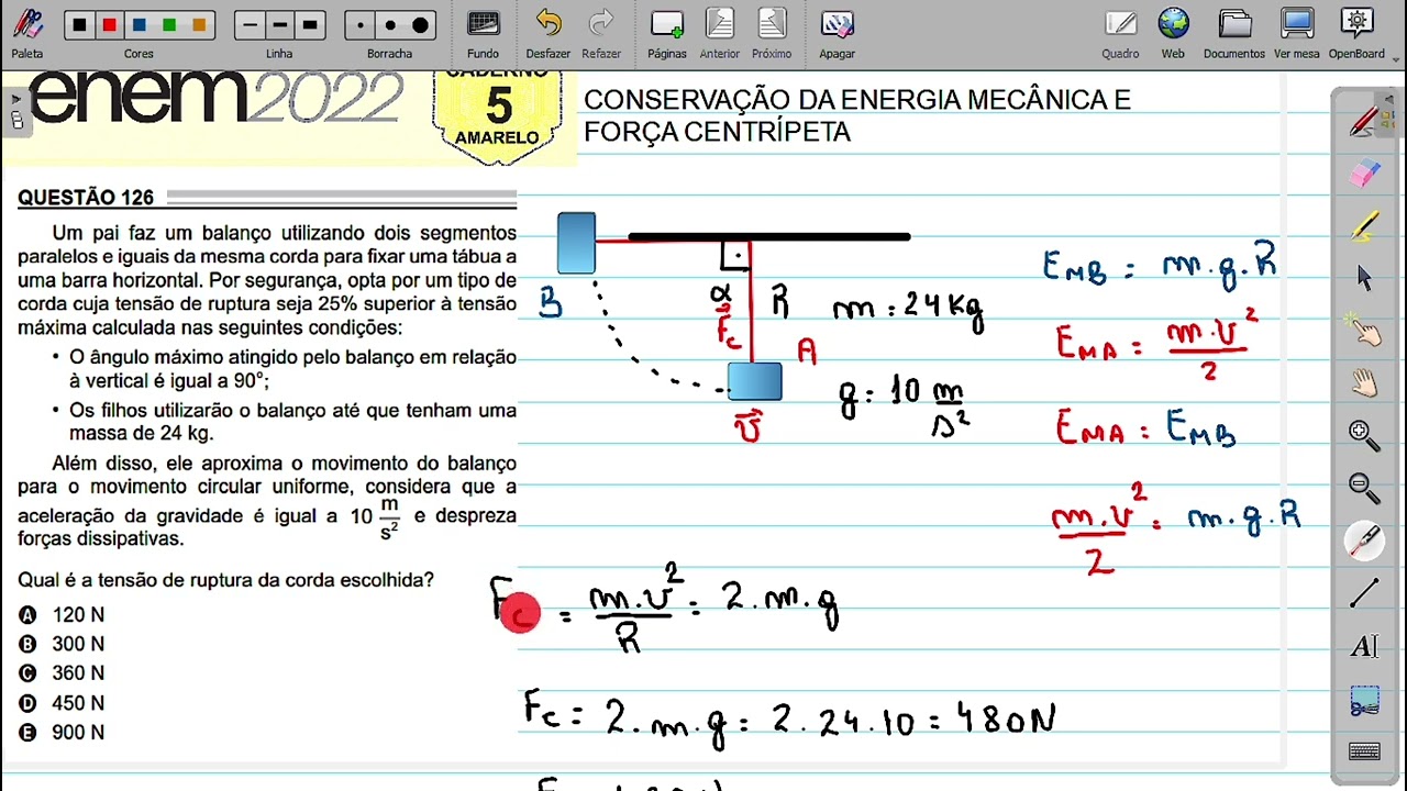 Enem-Conservação da energia