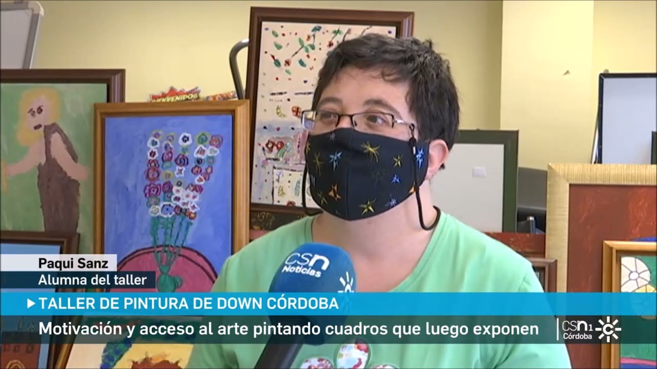 Reportaje Noticias 1 Córdoba (Canal Sur) - Taller de pintura de Down Córdoba