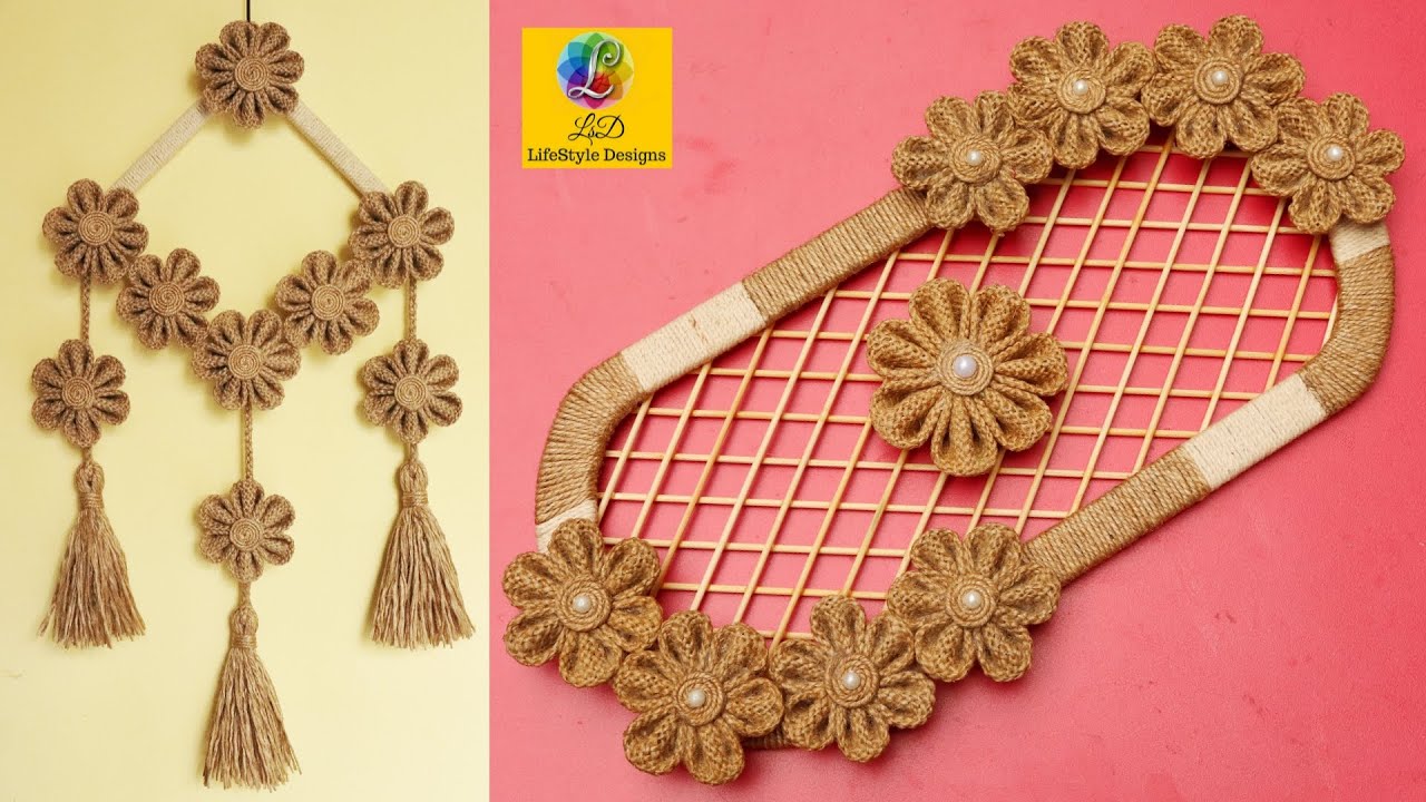 DIY Jute Home Decor/ Jute Craft Decoration Design Idea/ Home Decoration Design Handmade Wall Hanging