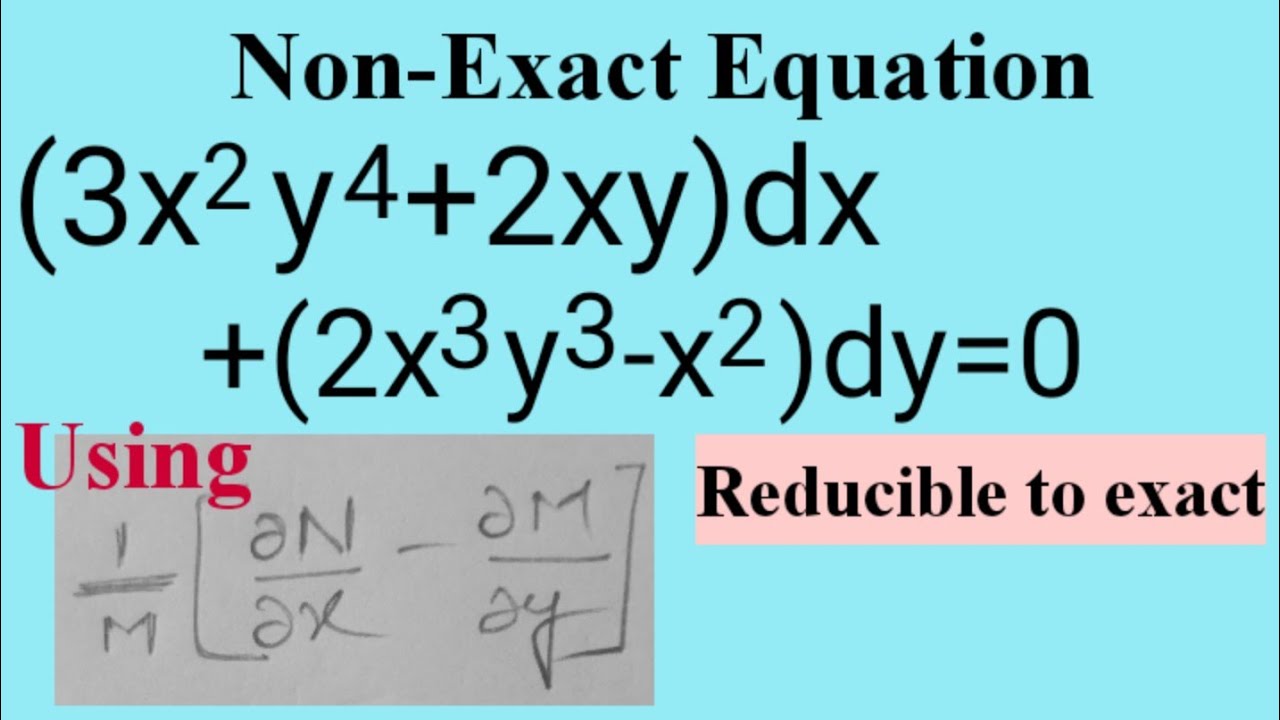 (3x^2y^4+2xy)dx+(2x^3y^3-x^2)dy=0 #NonExact L602 @Maths Pulse - Chinnaiah Kalpana