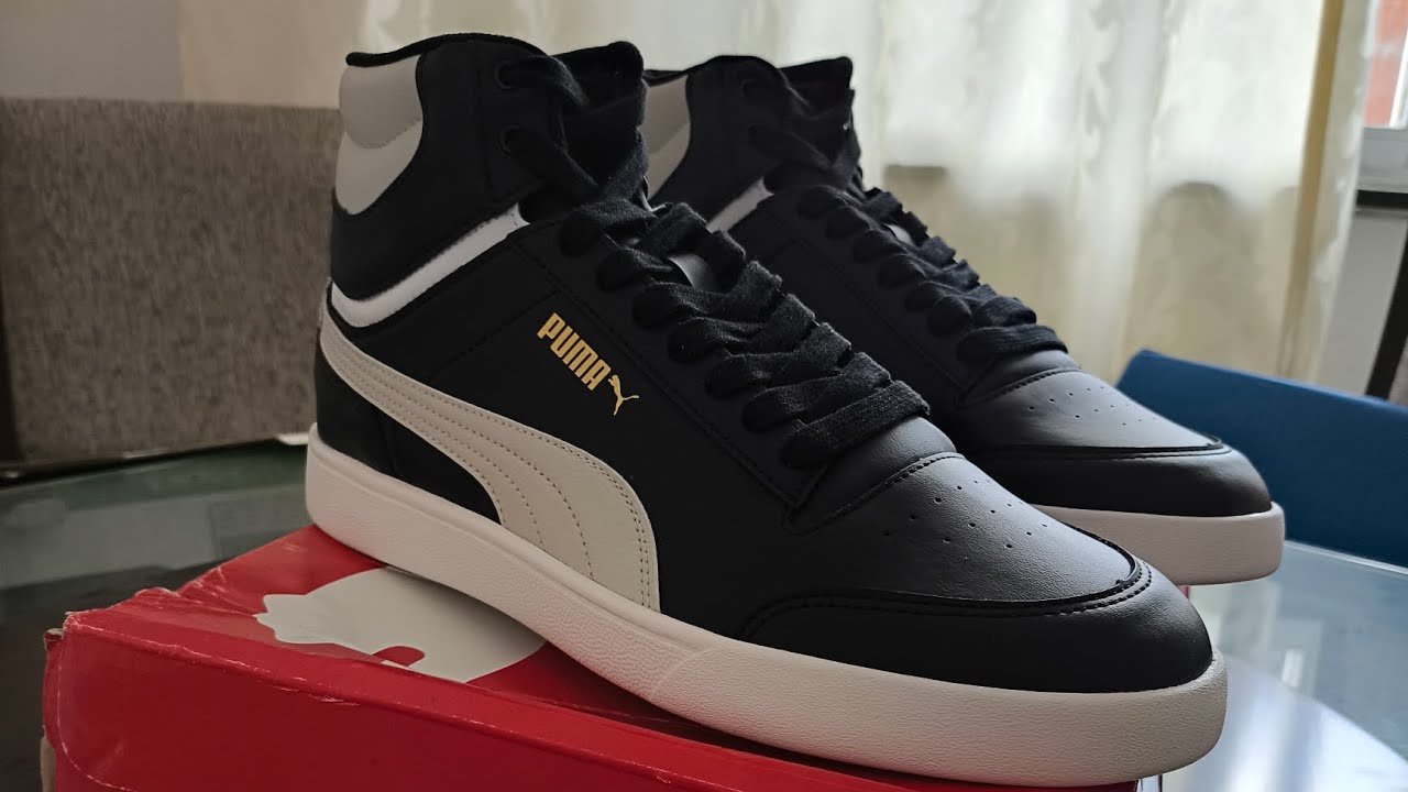 Unboxing tênis Puma Shuffle MID BDP preto e branco 