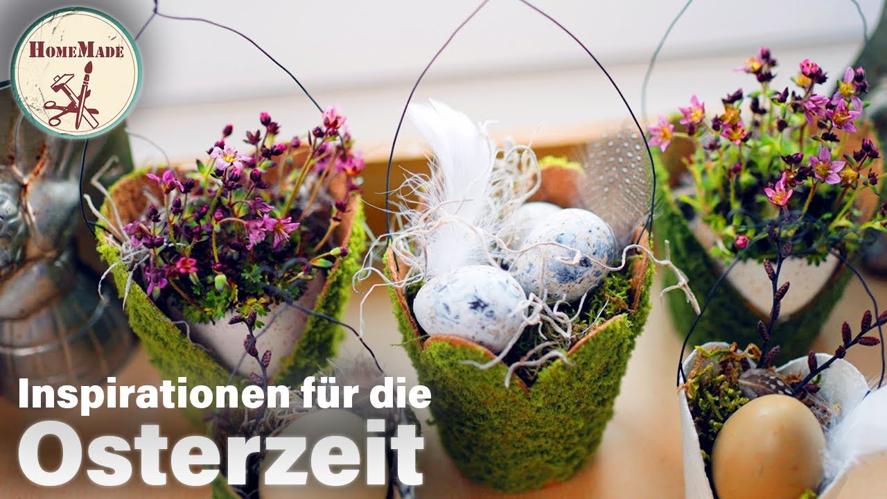 DIY Inspirationen für die Osterzeit | 4 Ideen für Osterdekorationen kombiniert mit Naturmaterialien