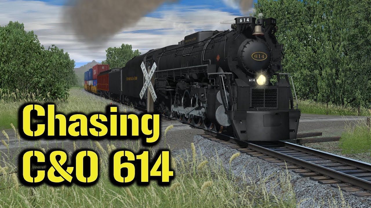 Trainz A New Era : Chasing C&O 614 on Tidewater Point