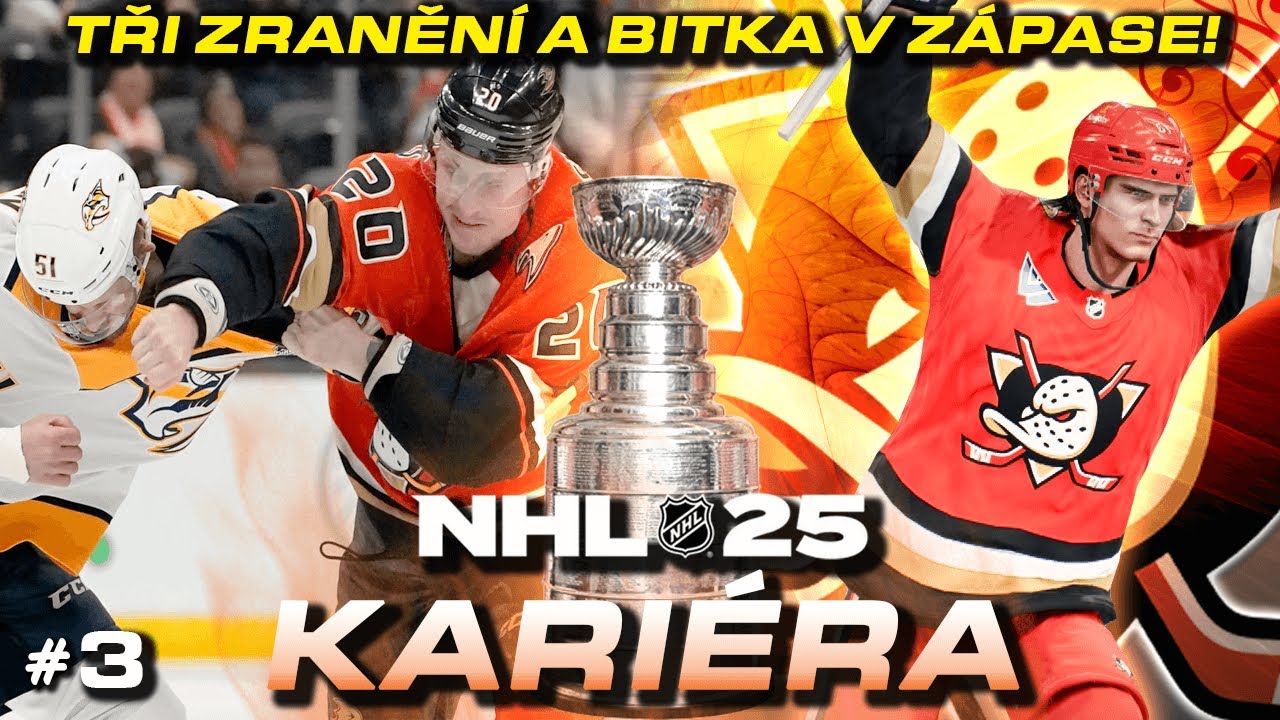 Tři Zranění a Bitka v Jednom Zápase?! #3 | NHL 25 CZ Let's Play (Kariéra / Franchise)