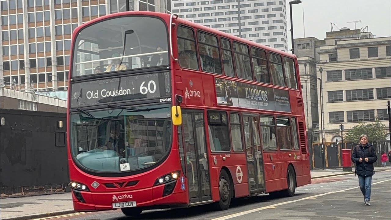 VDL DB300 Wright Gemini 2 Arriva London DW310 LJ10CUV Route 60 Old Coulsdon 