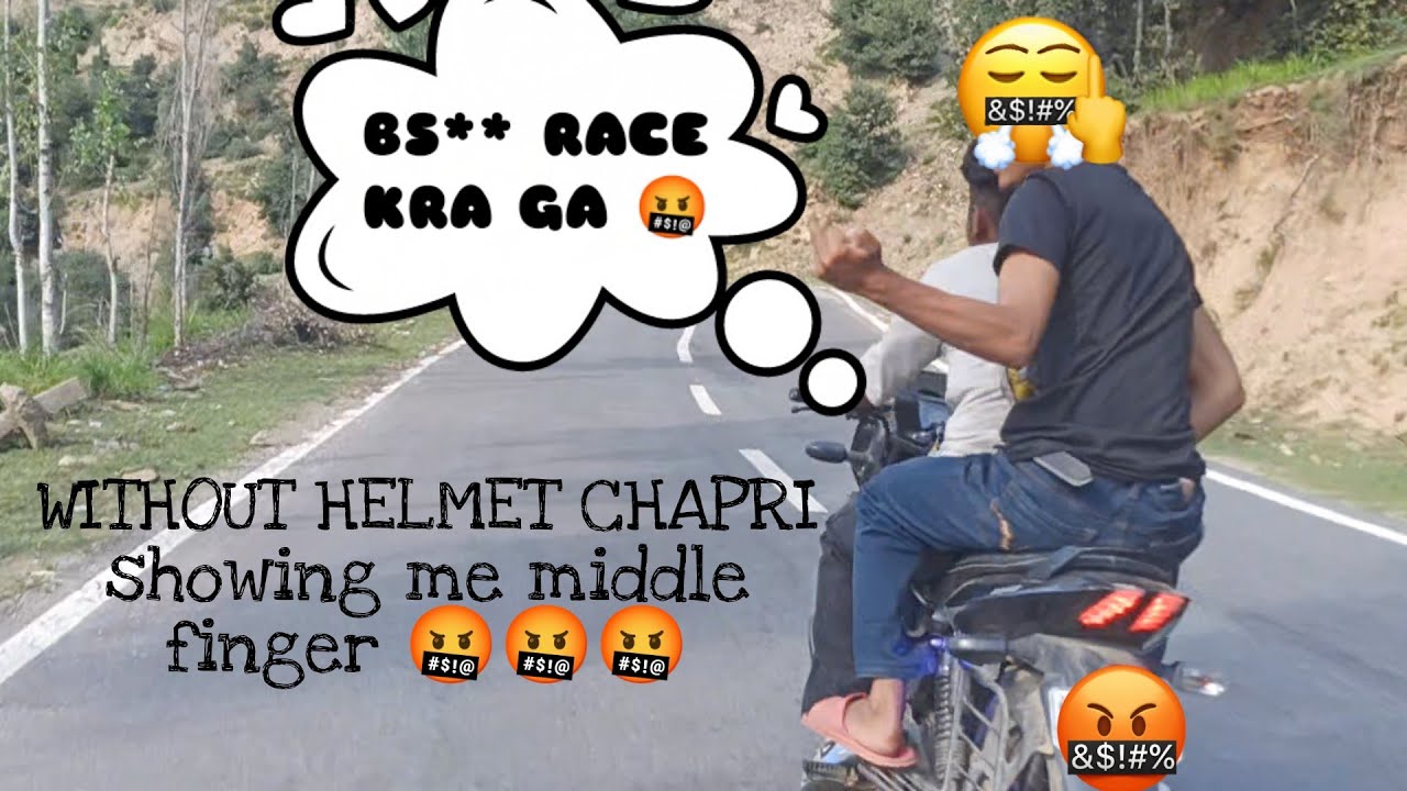 2 CHAPRI RIDER SHOWING ME MIDDLE FINGER🤬🤬 traffic police na pakar hi liya tha 😭[watch till end]