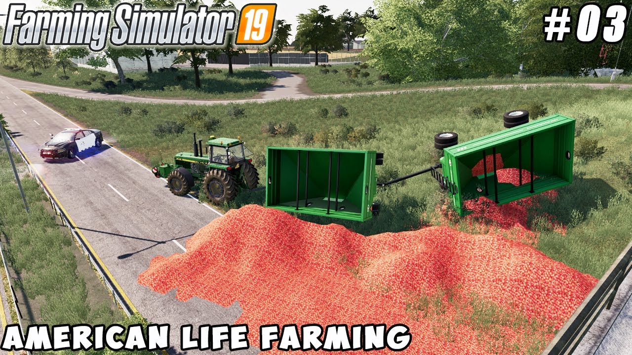 Road ACCIDENT occurred during the transportation TOMATOES | American life farming | FS 19 | ep #03
