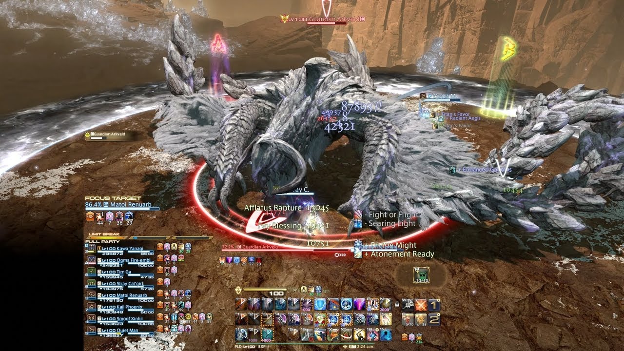 The Windward Wilds (Extreme) Monster Hunter trial! Guardian Arkveld first time clear | PLD PoV FFXIV