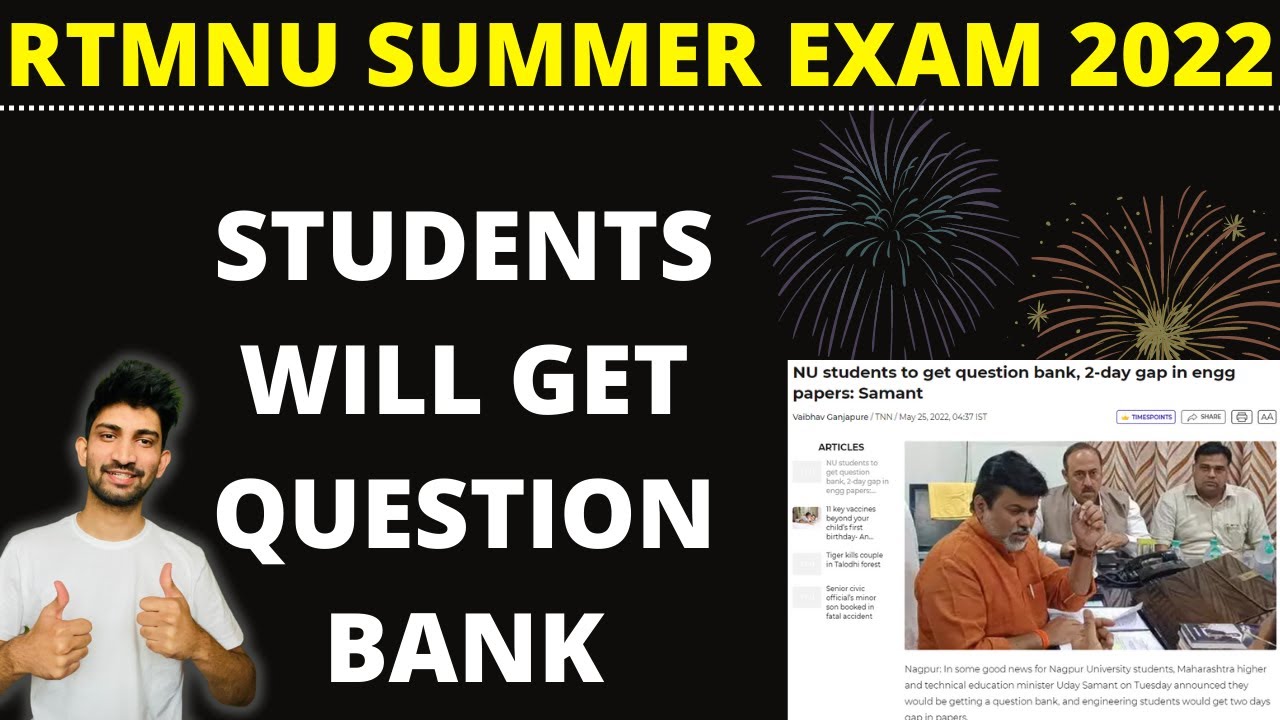 Rtmnu Summer Exam Updates 2022 | Question will be given by Nagpur University