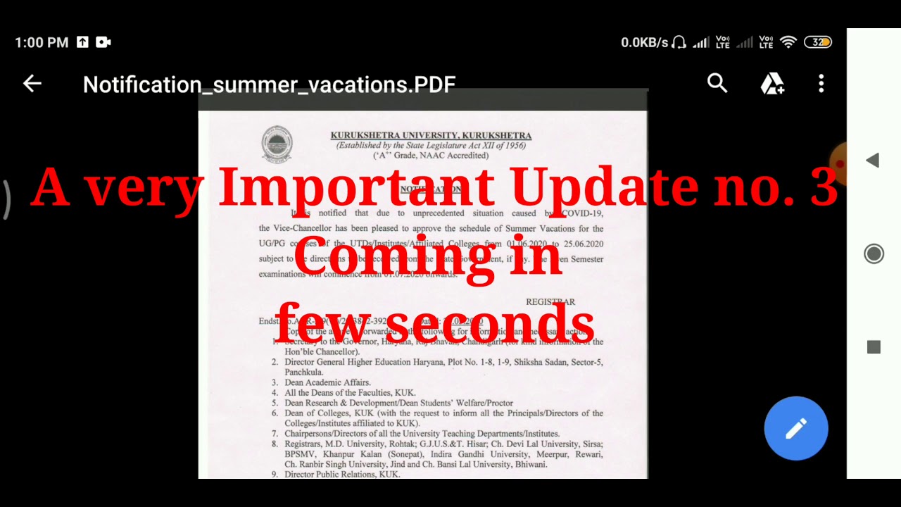 Kuk University latest news for exam | KU University Exam date 2020 |  Kuk Exam Updates 2020