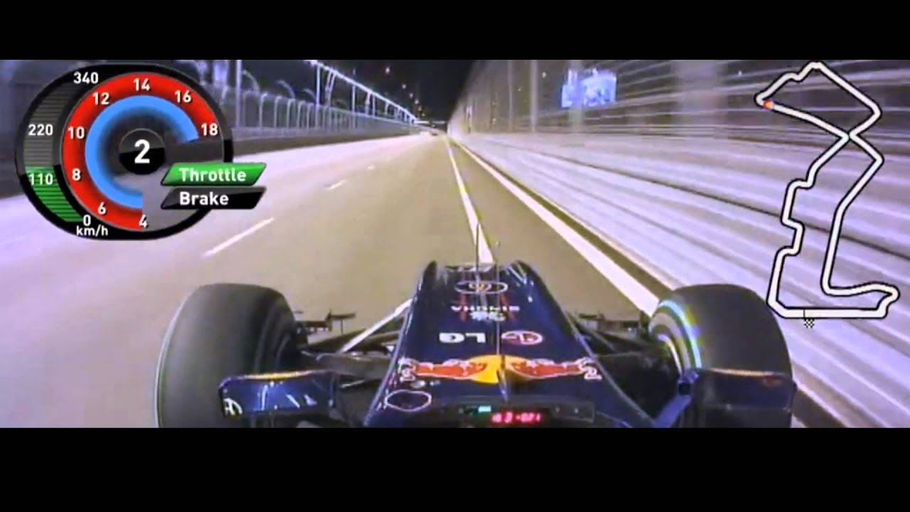 F1 2010 Singapore Mark Webber Onboard [FOM] HD