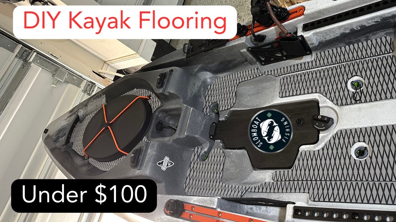 DIY Kayak flooring mat, how to make and install under $100! Old Town Sportsman 120