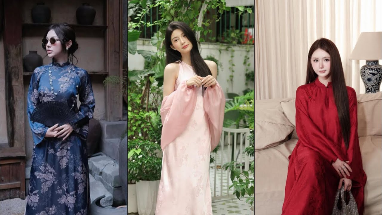 Tổng Hợp STYLE - OUTFIT ( áo dài )của các idol tiktok 4 || Hải Yến -ya #aodai #xh #tiktok #outfit 