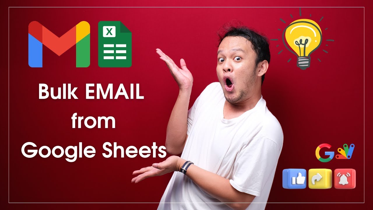 Send Bulk Emails from Google Sheets with One Click! 🚀  Google Apps Script Tutorial - Readymade Code.