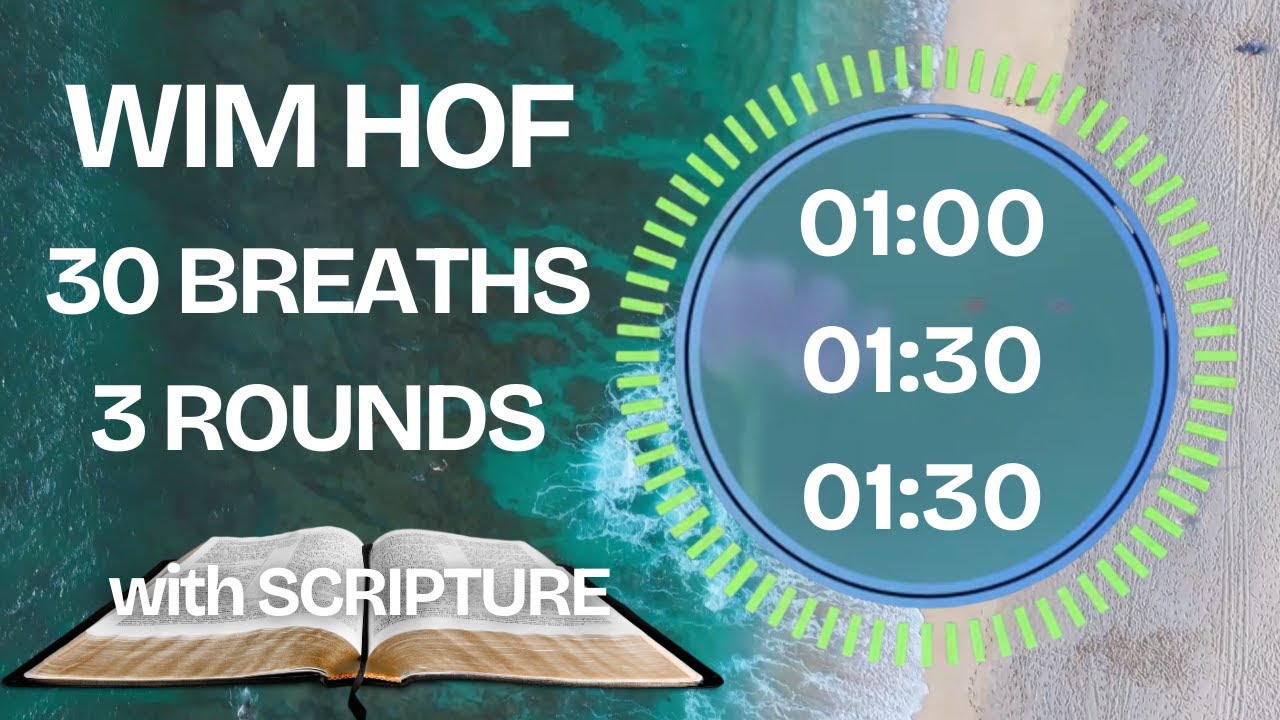 Wim Hof Guided Breathing Session | 3 Rounds with Scripture For Beginners No Talking