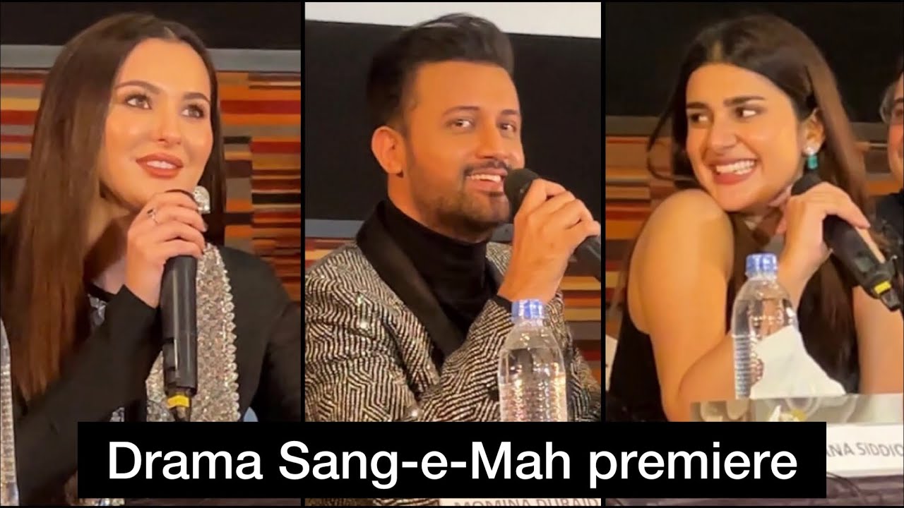 Hania Aamir, Atif Aslam & Kubra Khan at drama Sang-e-Mah premiere in Karachi