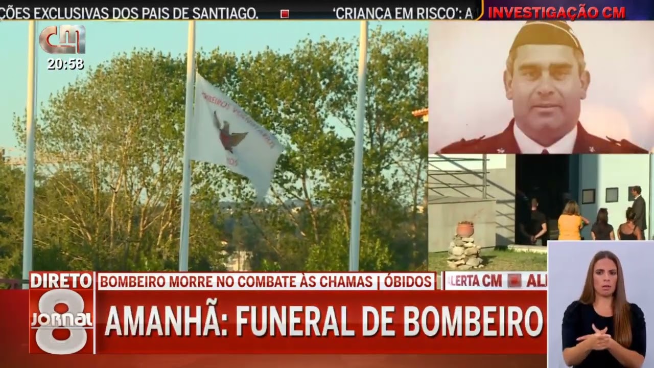 Agosto2022-Velório de bombeiro de Óbidos começa com toque da sirene