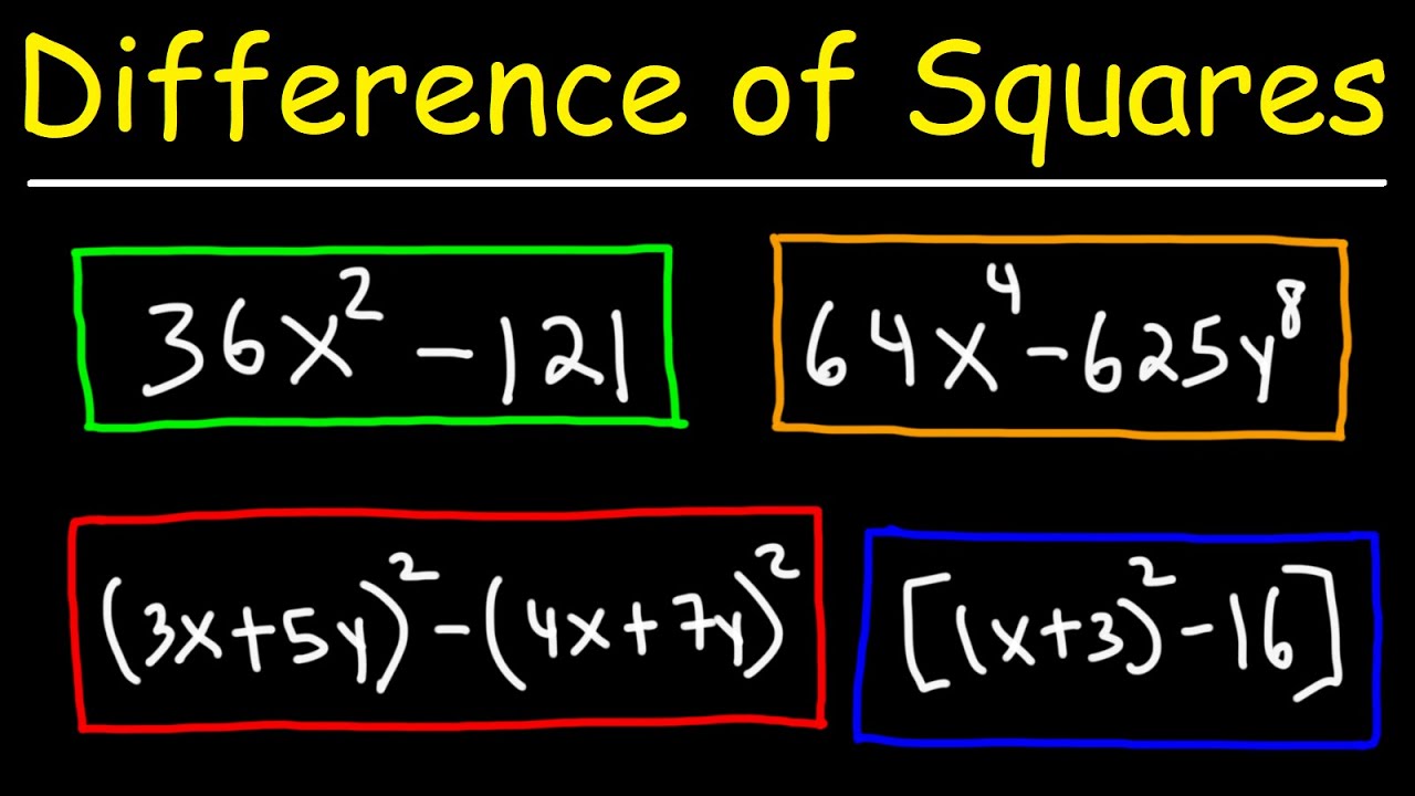 How To Factor Difference of Squares - Algebra