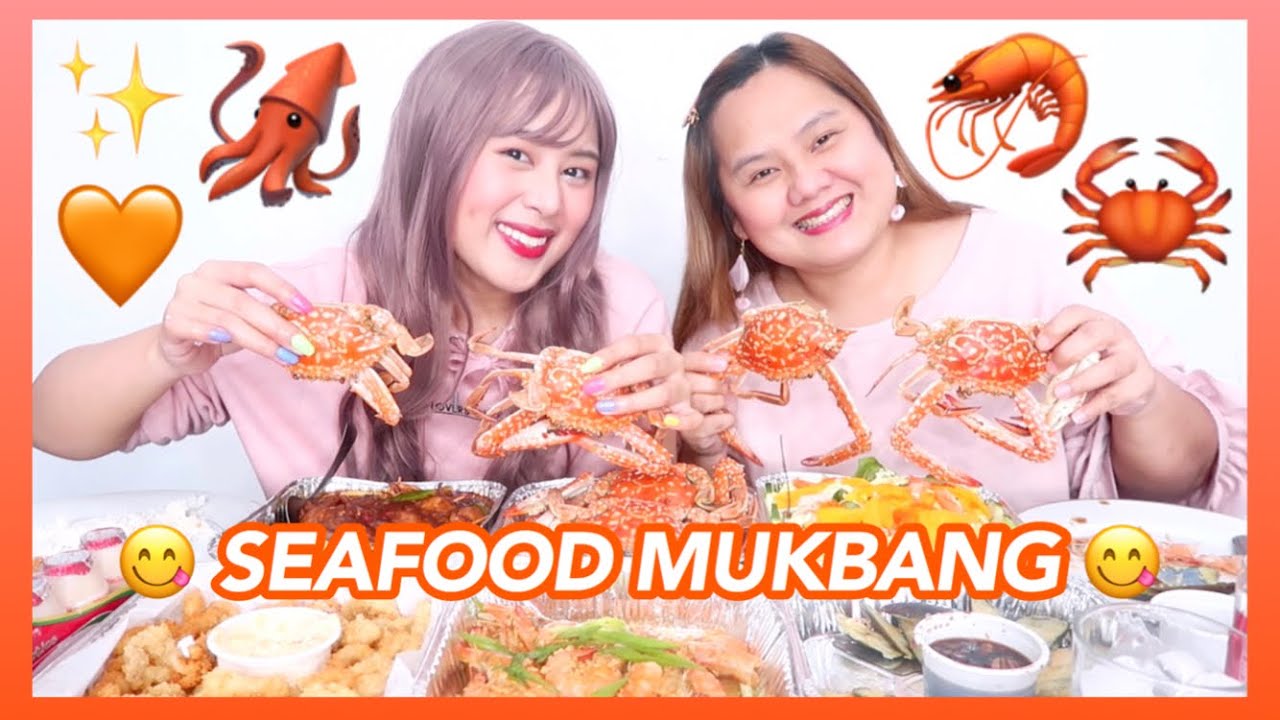 SEAFOOD MUKBANG with Mommy Myra 🦀🦐🦑✨🧡 | Eunice Santiago